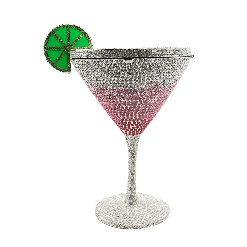8881 Goblet Rhinestone Evening Bag Cocktail Cup Diamond Clutch Funny